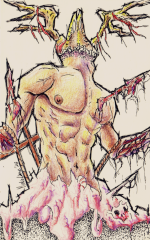 'Effigy of the Condemned', pen and colored pencil, color